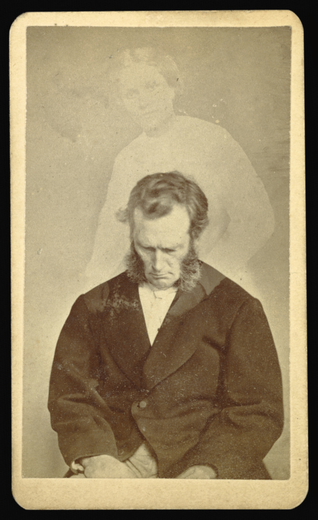 Figure 2: William H. Mumler (1832-1884), <em>Bronson Murray</em>, 1862–1875, Albumen silver print 9.5 × 5.6 cm. The J. Paul Getty Museum, Los Angeles