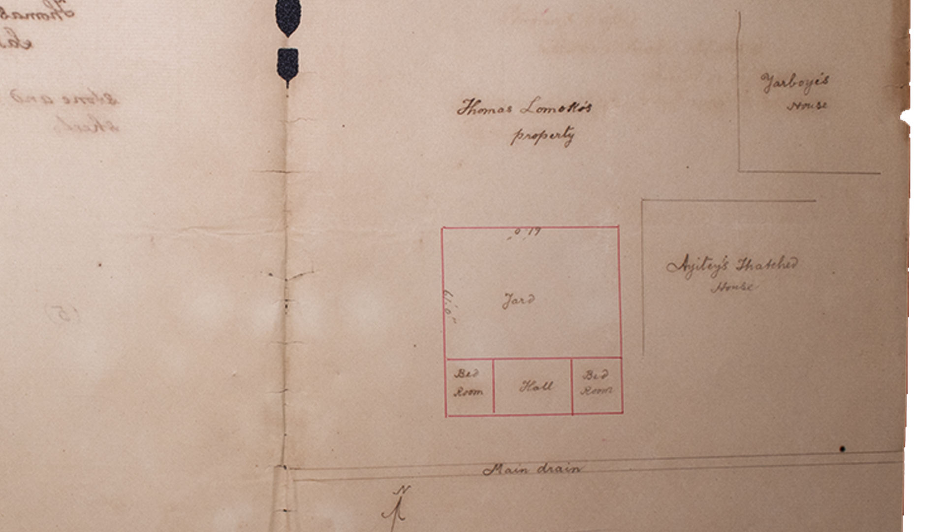 Figure 4. Rudimentary architectural drawing from building permit. 1906. Courtesy Accra Archive, Accra, Ghana